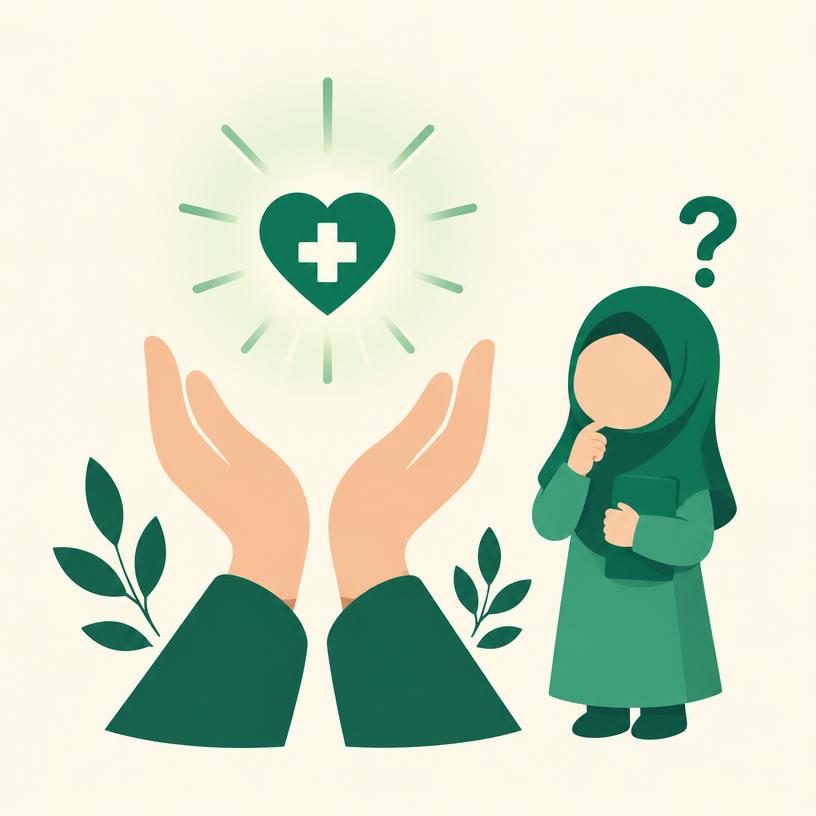 Semoga Allah menyembuhkannya... Siapakah anak kecil perempuan yang bersama kalian ini?